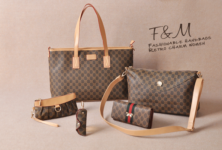Desigual Designer Brand fashion women handbag set 5 pieces European ...