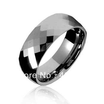 ... 8mm Multi faceted Silver Spark Tungsten Carbide Ring Mens Wedding Band ... 8mm Multi faceted Silver Spark Tungsten Carbide Ring Mens Wedding Band