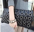 PU Leather Soft South Korea Style Solid Color Women Zipper Bag