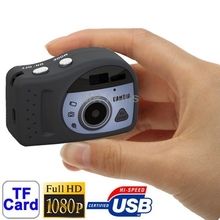T7000 Black , 1080P Mini Digital Camera / Mini DV , 3.0 Mega Pixels Support TF Card
