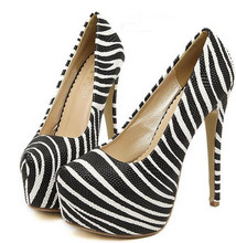 Hot selling Korean large size shoes leather 15cm high heels platform OL lady’s wedding pumps 6 colors plus size 35-44 L-A15-5