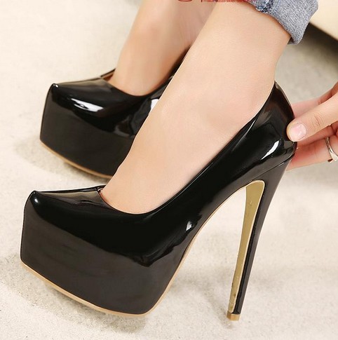 Wholesale women size 12 high heels shoes 15cm fashion club OL lady's ...