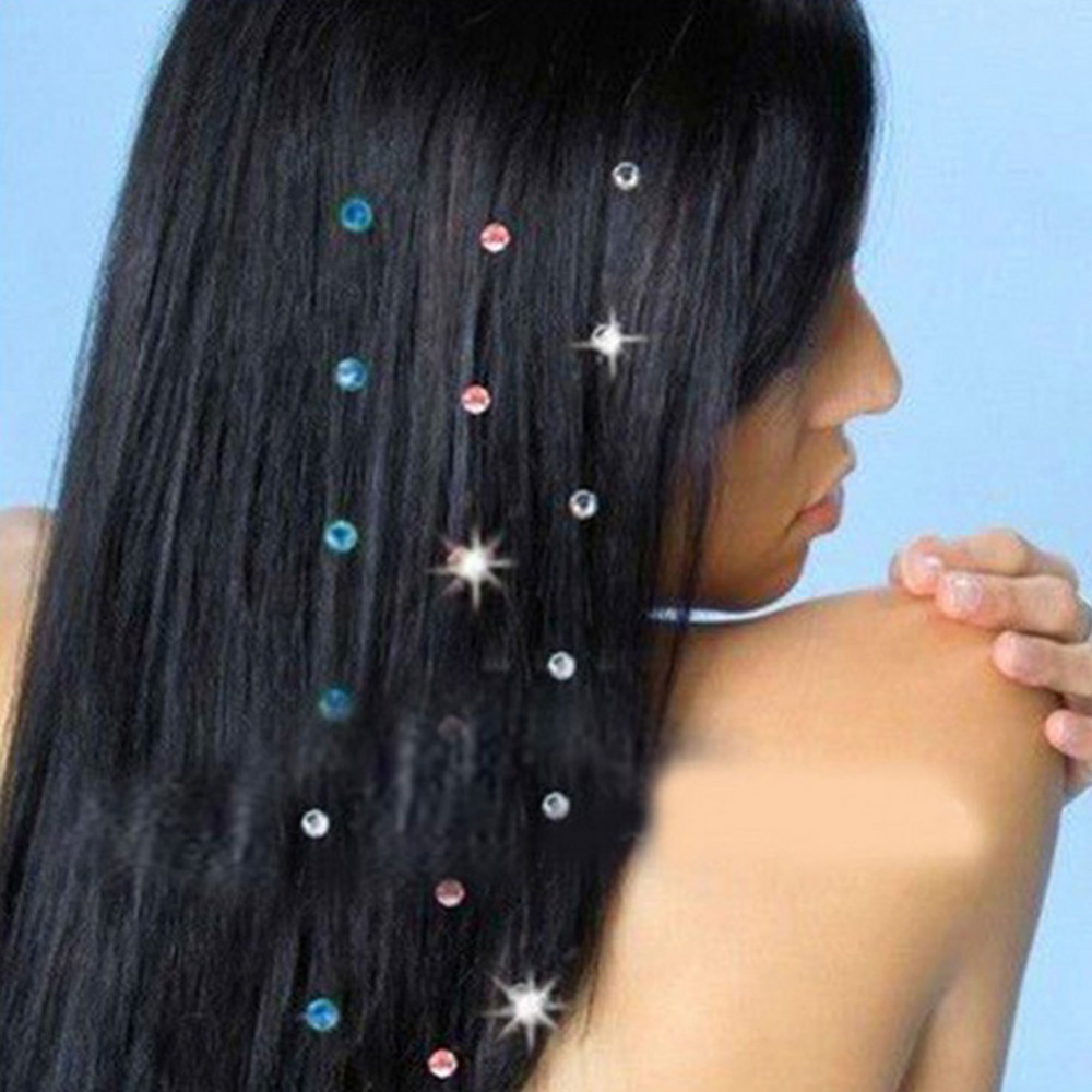 Hot Sale New Fashion Crystal Hair Dimonds Iron on Jewelry Pack of 48 Gems for Wedding