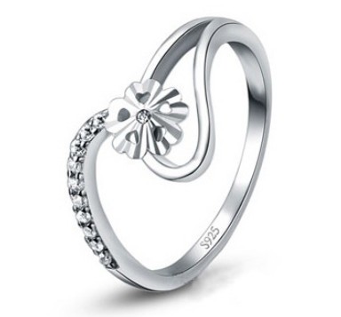 christmas passion honey 100 Real Pure 925 Sterling Silver Elegant Bride Wedding Ring umbrella zircon rings