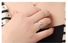 christmas passion honey 100 Real Pure 925 Sterling Silver Elegant Bride Wedding Ring umbrella zircon rings