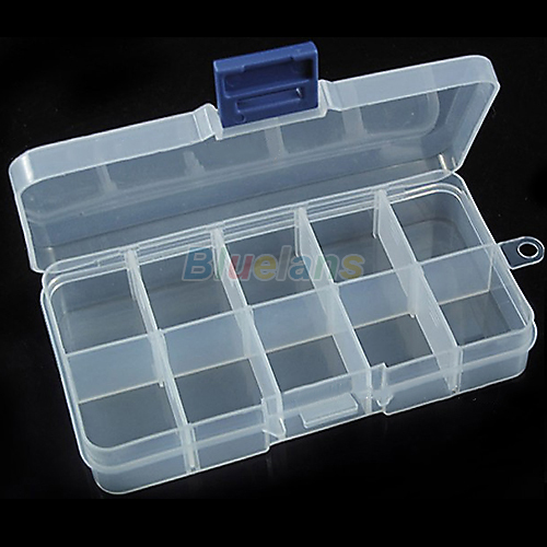 New Storage Case Box 10 Compartment for Nail Art Tips Sundeies Jewelry 1NNL