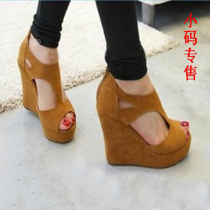 Big 2013 sandals 31 43 small customize open toe platform wedges women shoes