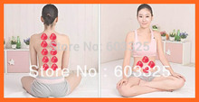 10 Piece Red Cupping therapy Glass Silicone Vacuum Cup Anti Cellulite Massager Traditional Chinese Medical Product