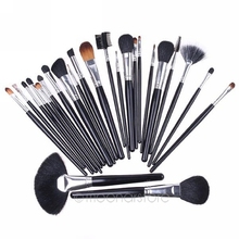 24 Pcs Professional Make Up Makeup Cosmetic Brush Set with Black Leather Case Y50 HM372 M5