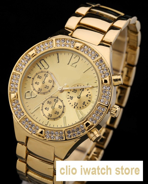  watch women gold dress watch ladies rhinestone wristwatch wrist watch