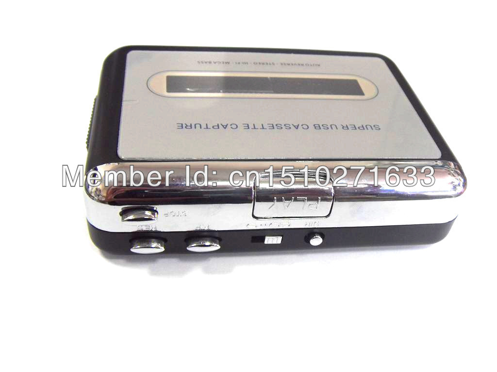 USB Cassette Converter Capture to Music MP3 CD Player PC; Support Cassette to mp3 and tape to CD, Free shipping