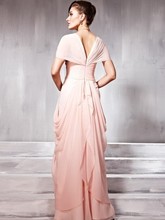 Sweetheart Ruffles Short Floor-length A-line Chiffon Prom Dresses