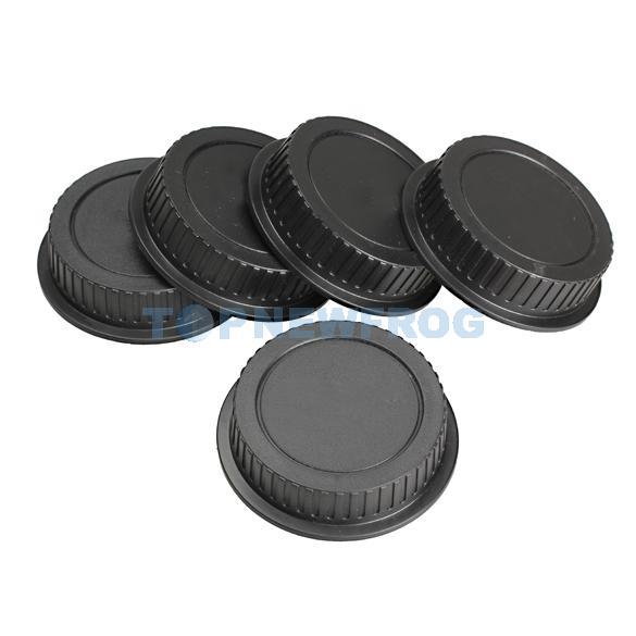 T2N2 5Pcs Rear Lens Cap Dust Cover for Canon EF ES S EOS Series Lens Black