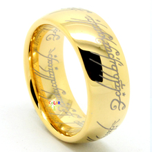Lord of the Rings “The One Ring” Bilbo’s Hobbit Ring Tungsten Gold w/chain LOTR Size 11