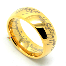 Lord of the Rings The One Ring Bilbo s Hobbit Ring Tungsten Gold w chain LOTR