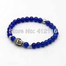 Promotion Cheap Fine Jewelry 2013 New Women s Men s Beaded Buddha Blue Stone Bracelets Wholesale