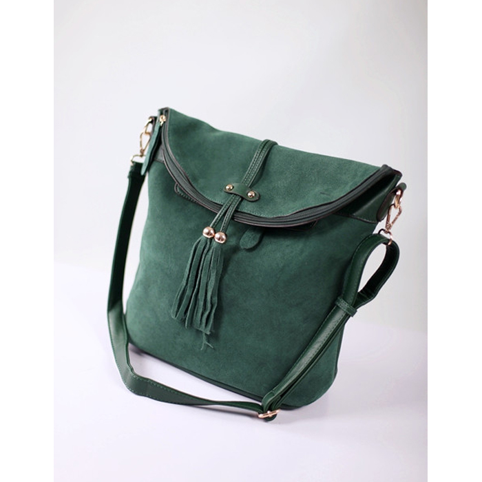 Scrub 2013 vintage genuine leather cowhide tassel bucket bag casual messenger bag women s handbag