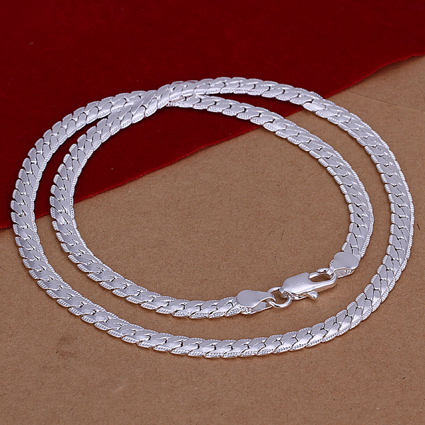 Statement Necklaces Snake Chain 925 Silver Mens Necklace Fashion Men Sterling Silver 5MM Chains Jewelry Christmas
