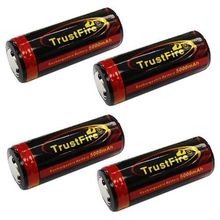 4 х TRUSTFIRE TF 3.7 В li po 26650 5000 мАч аккумуляторная батарея