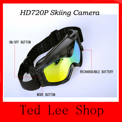 HD 720P 5MP Video Camera Snow Goggles Skiing sport DVR Taking Photo AV out 130 degree