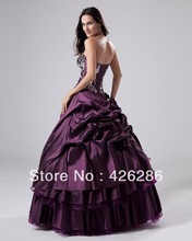 New Arrival Elegant Sweetheart A-Line Quinceanera Dresses Purple Embroidery Beading Dress Quinceanera Size Custom