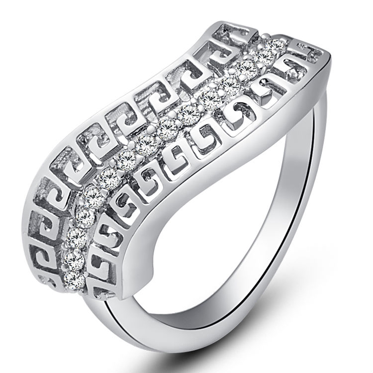 ... shipping pattern model J401 18 k white diamond ring woman without LOGO