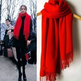 red scarf 2014 gift red scarf male women"s