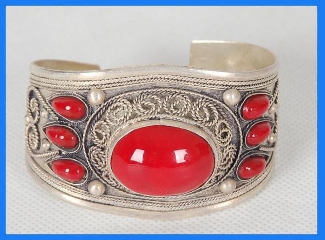 tibet perak pirus inlay giok merah menyesuaikan manset tibet perak pirus inlay giok merah menyesuaikan manset