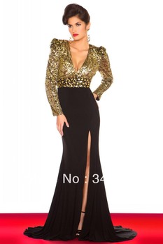 Black And Gold Prom Dresses 2013