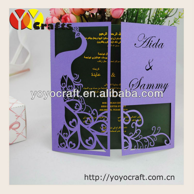 Peacock Wedding Invitations Promotion-Online Shopping for Promotional ...