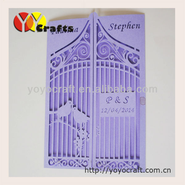 USA souvenirs decorations laser cut wedding love bird invitations card ...
