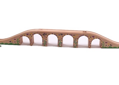 -Gift-26-Wooden-Arched-Bridge-Track-fit-Thomas-and-Brio-Wooden-Train 