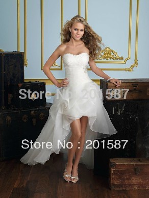 2014 NEW Before long after short strapless dress sweet