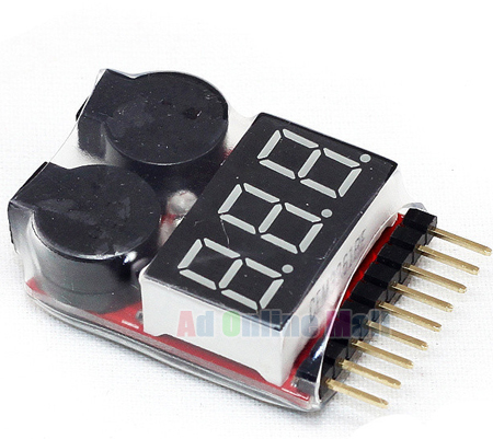 New-1-8S-Lipo-Digital-Battery-Tester-Low-Voltage-Buzzer-Alarm-3PCS-Lot 