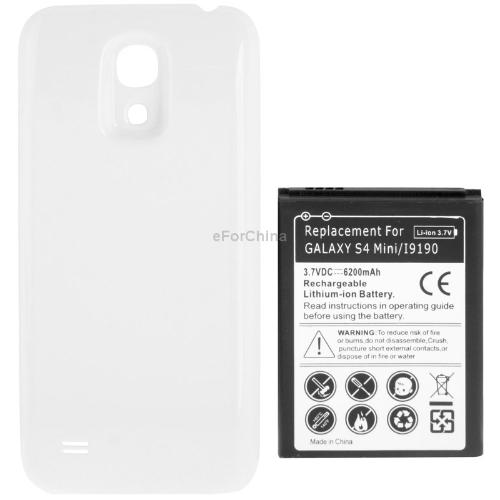 6200mAh Replacement Mobile Phone Battery with Cover Back Door for Samsung Galaxy S IV mini i9190