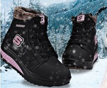 Warm winter snow boots plus velvet padded non-slip shook his sneakers high shoes flat shoes women boots