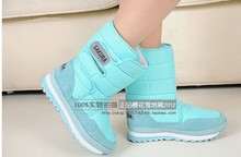 2013 new Ms. waterproof snow boots slip Velcro / snow boots