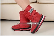 2014 Popular Snow Boots For Women Flat Heel 7 Colors Plus Size Winter Boots Plush Inside