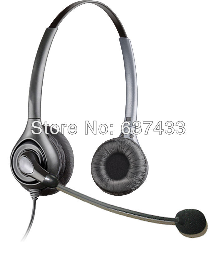 Binaural QD Headsets noise canceling earphone phone/skype headphone with microphone RJ9/dual 3.5mm/2.5mm/ for telephone/pc/phone