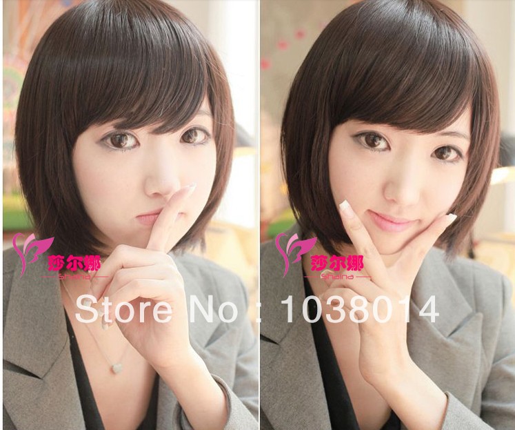 women fashion Bobo wigs Short cut bob hair wigs straight bobo dark women fashion Bobo wigs Short cut bob hair wigs straight bobo dark