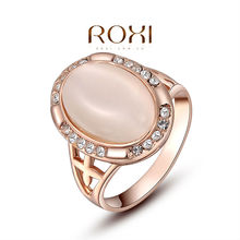 ROXI Christmas Gift Classic Genuine Austrian Crystals Sample Sales Rose Gold Plated Opal Ring Jewelry Party OFF,2010221350