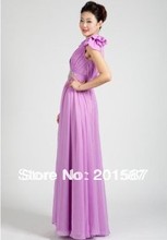 The new Slim thin purple pink princess bride dress evening dress Customize