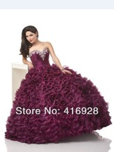 Free Shipping New Arrival Beading Organza Quinceanera Dresses Ball Gown Custom