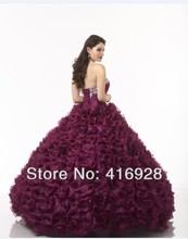 2014 New Arrival Free Shipping Beading Organza Quinceanera Dresses Ball Gown Custom