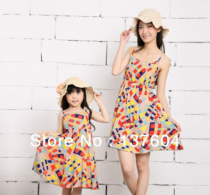Mother and daughter dress