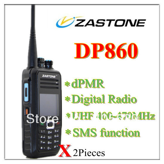 2pcs lot Free shipping Zastone new version UHF 400 470MHz Commercial Digital Radio DP860 256 channels