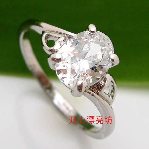 Series of oval shape personalized 1 3 cubic zircon zirconium diamond ring wedding ring female ka63