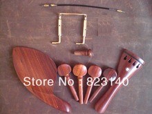 1 Set ROSEWOOD Violin Fitting 4 4 with 1 PC tail gut and 1 PC GOLD