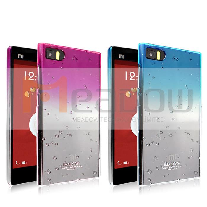 Free shipping IMAK raindrop back hard case for MIUI xiaomi 3 M3 Mi3 cover with retail
