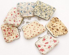 Free shipping the new fashion women rural cloth art floral cloth zero wallet, keys, bags